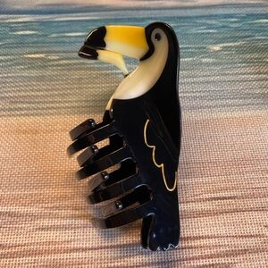 Tropical Mermaid Toucan Bird Hair Clip Claw Style HUGE SIZE!!! Boho Cute